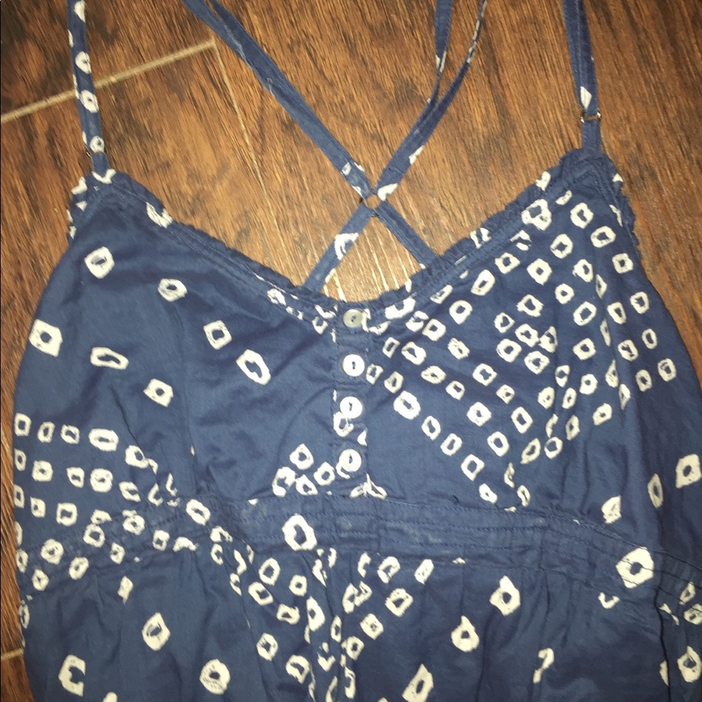 Blue Pattern Spring Shift Dress - Picture 2 of 6